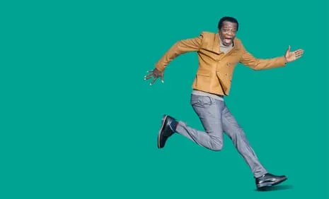 Stephen K Amos: ‘My Feet Are a Disaster’ and They’re Attached to the Spindliest Legs You’ve Ever Seen.