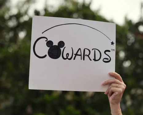 Hundreds Demonstrate In Front Of Disney Corporate Offices Concerning ‘Anti-Free Speech’ Jimmy Kimmel Suspension