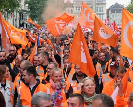 France-Wide Strike Action Draws Vast Numbers Protesting Across France